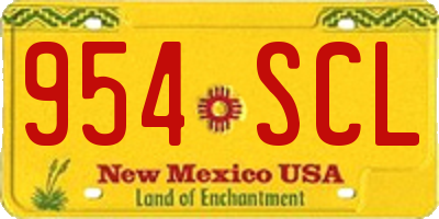 NM license plate 954SCL