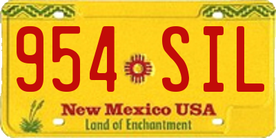 NM license plate 954SIL
