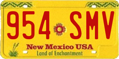 NM license plate 954SMV