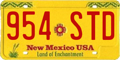 NM license plate 954STD