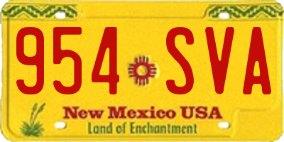 NM license plate 954SVA