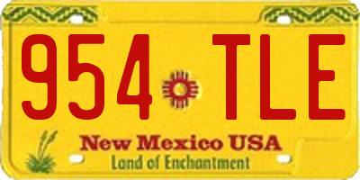 NM license plate 954TLE