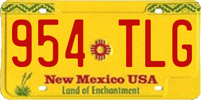 NM license plate 954TLG