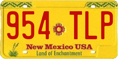 NM license plate 954TLP