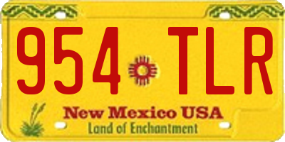 NM license plate 954TLR