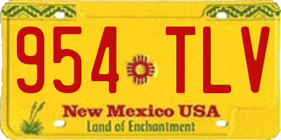 NM license plate 954TLV