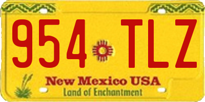 NM license plate 954TLZ