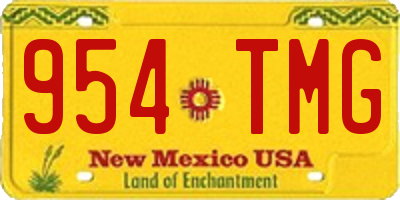 NM license plate 954TMG
