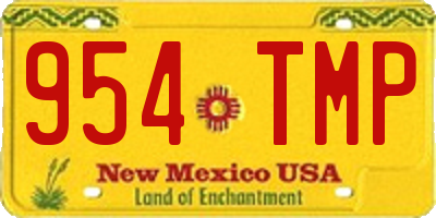 NM license plate 954TMP