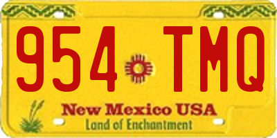 NM license plate 954TMQ