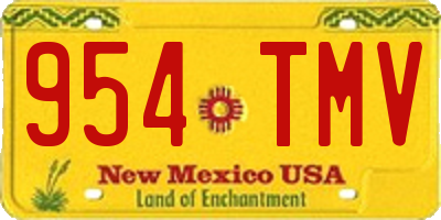 NM license plate 954TMV