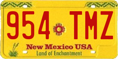 NM license plate 954TMZ
