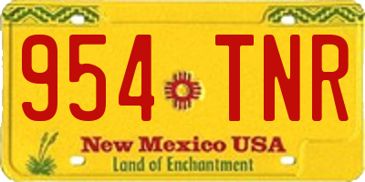 NM license plate 954TNR