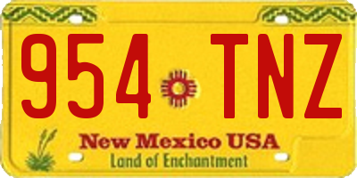 NM license plate 954TNZ