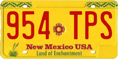 NM license plate 954TPS