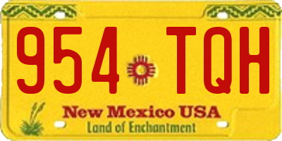 NM license plate 954TQH