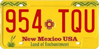 NM license plate 954TQU