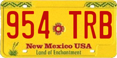 NM license plate 954TRB