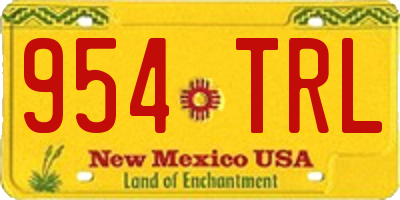 NM license plate 954TRL