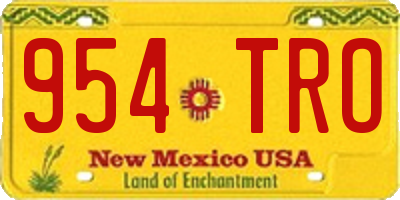 NM license plate 954TRO
