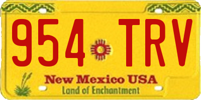 NM license plate 954TRV