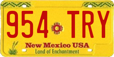 NM license plate 954TRY