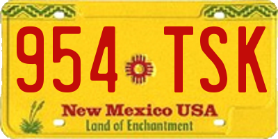 NM license plate 954TSK