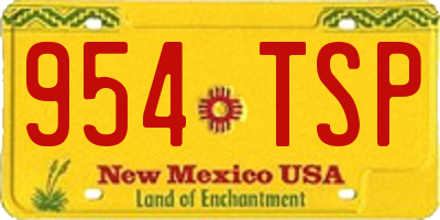 NM license plate 954TSP