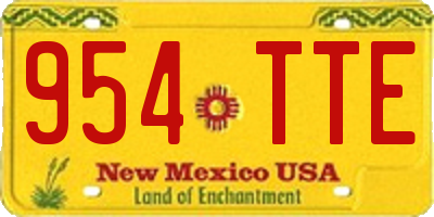 NM license plate 954TTE