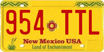 NM license plate 954TTL
