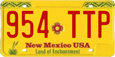 NM license plate 954TTP