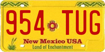 NM license plate 954TUG