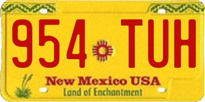 NM license plate 954TUH