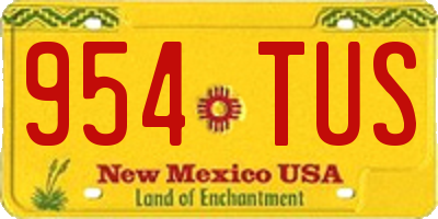 NM license plate 954TUS
