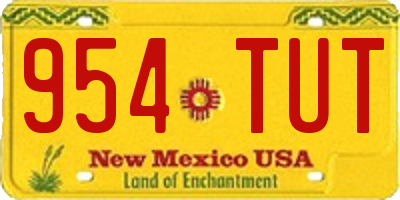 NM license plate 954TUT