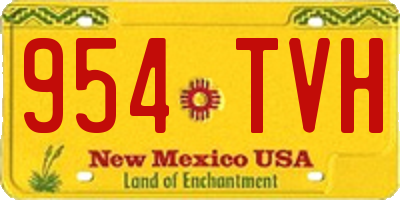NM license plate 954TVH