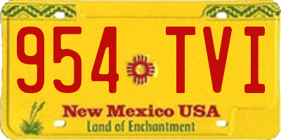 NM license plate 954TVI