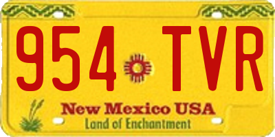 NM license plate 954TVR