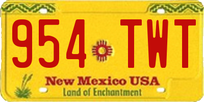 NM license plate 954TWT