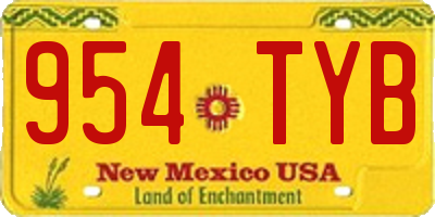 NM license plate 954TYB