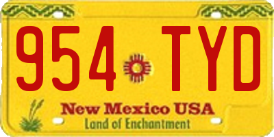 NM license plate 954TYD