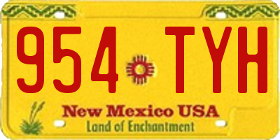 NM license plate 954TYH