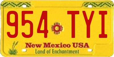 NM license plate 954TYI