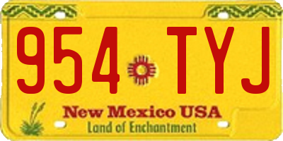 NM license plate 954TYJ