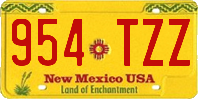 NM license plate 954TZZ