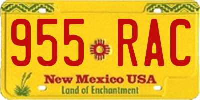 NM license plate 955RAC