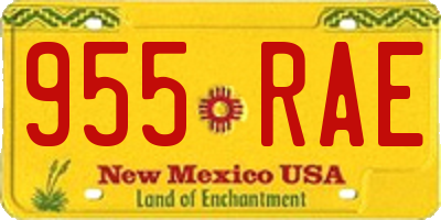 NM license plate 955RAE