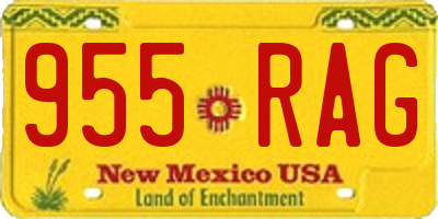 NM license plate 955RAG