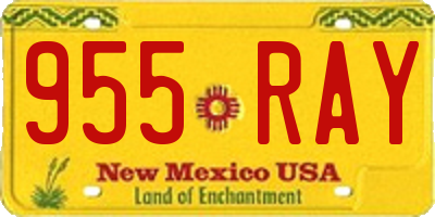 NM license plate 955RAY