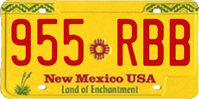 NM license plate 955RBB